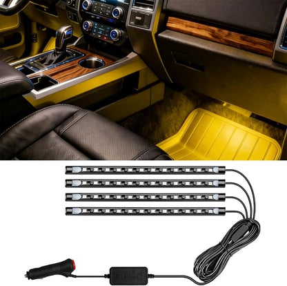 LED Lights for Car,Ambient Lights for Car,Car Footwell Lights,Car Ambient Light,16 Million Colors Music Sync,DIY Mode Multicolor LED Interior Lights for Cars,Trucks,SUVs,12V Power by Unknown