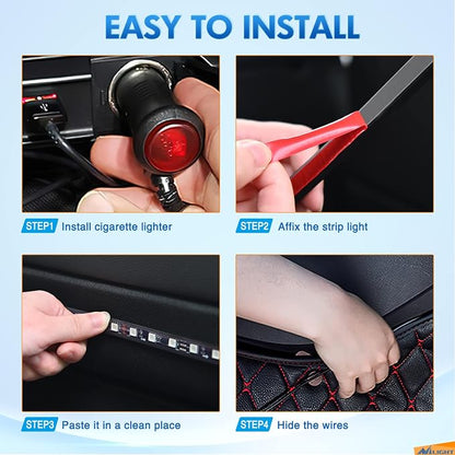 Nilight RGB LED Car Interior Stripe Light with APP Control Multicolor Music Sync Mode Waterproof Car Under-Glow Lighting Lamp Kits Universal Cars Truck ATV UTV - Image 6