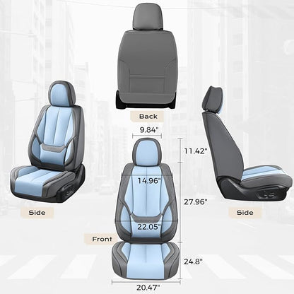 Coverado Car Seat Covers, Seat Covers for Cars, Waterproof Leather Auto Seat Protectors, Leather Car Seat Cushion, Car Interiors Accessories Universal Fit for Most Cars - Image 4