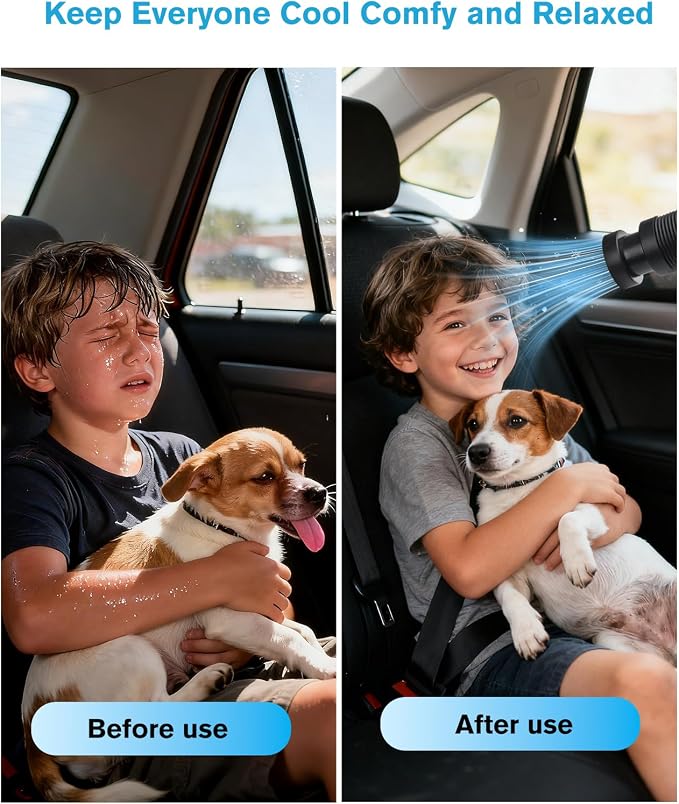 Car Ac Vent Extender for Back Seat, Portable Car Air Conditioner | Ac Hose with Built-In USB Fan | Delivers Cool & Warm Air to Rear Passengers | Flexible Ac Tube | Universal Fit for Most Cars - Image 5