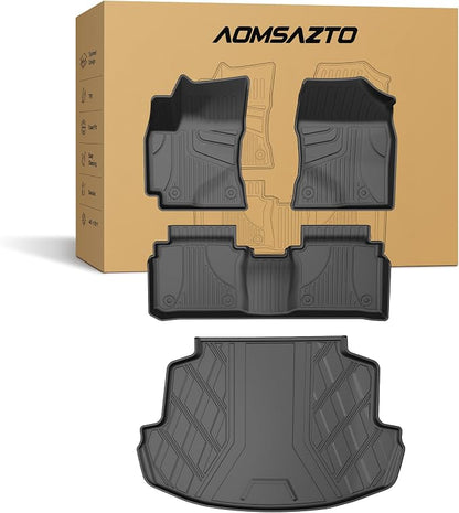 Floor Mats Fit for Toyota Corolla Sedan 2014-2019, Floor Liners + Cargo Mat | Not for Hatchback, Custom Fit Cargo Liner All-weather Protection Waterproof Easy to Clean Heavy Duty by AOMSAZTO