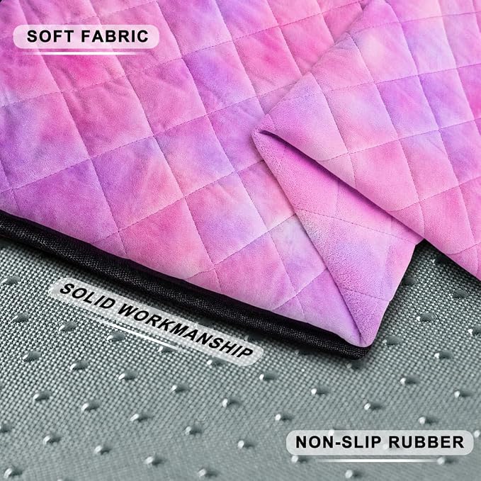 YOKYHOM Golf Cart Seat Covers, Thick Plush & Non-Slip Backing, Pink Purple | Heat & Cold Protection, All-Season Comfort, 51 x 30.5 in, Fits Most 2 & 4 Passenger EZGO, Club Car, Yamaha & Icon Carts - Image 3