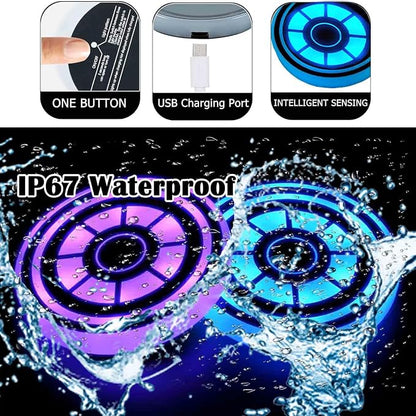 2PCS LED Car Cup Holder Lights, Light up Car Coasters for Cup Holders | 7 Color-Changing Light Up Cup Holder Insert Coasters, Waterproof Car Accessories for Teens, Car Gifts for Men & Women - Image 3