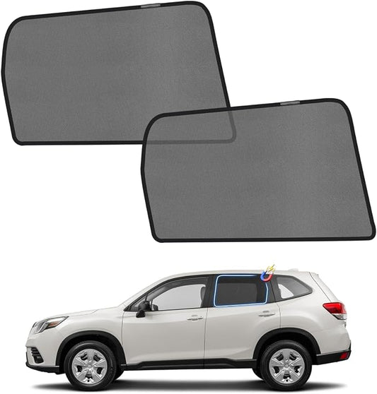 KUST Car Window Shades for 2019-2024 Subaru Forester Accessories, Breathable Mesh Magnetic Window Covers, Rear Back Side Window Sun Shades UV Block Privacy Protection for Baby Camping Napping 2PCS by KUST