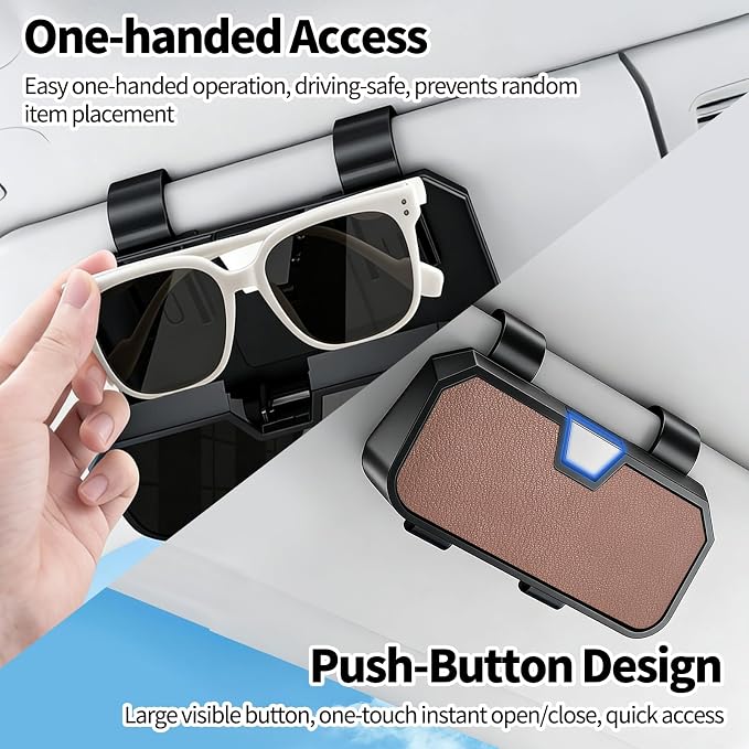 Sunglasses Holder for Car Visor Leather Eyeglasses Organizer Case for BMW X3 X5 X7 X1 3 4 2 5 Series Accessories - Image 4