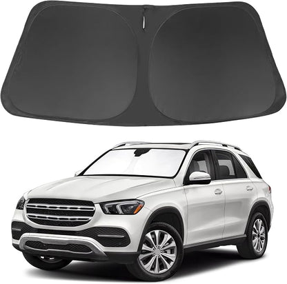 Windshield Sun Shade for 2020-2025 2026 Mercedes GLE 350 450 | Full covered, Foldable & Durable, Block UV Rays, Reduce Heat, Easy to install, Keep Car Cooler by LHFLIVE
