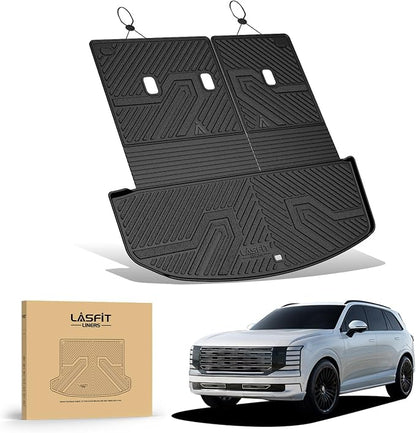 LASFIT Cargo Mats for Hyundai Palisade 2026 | All Weather TPE Custom Fit Cargo Trunk Mat & Backrest Mats Accessories, Black - Image 8