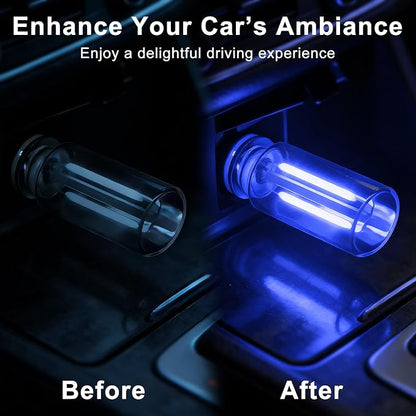 Car USB Night Light Touch Dimmable - 1-Pack Retro LED Filament Lamp for Truck Interior, Bedroom & Camping | Glass Bottle Ambiance Lighting (Blue) - Image 3
