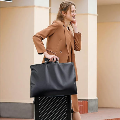 Garment Bag Travel Suit Storage: 63 Inch 2 Packs Fabric Breathable Zippered - Clothes Covers Carry Shoe Pockets Lightweight - Women Travel Wardrobe Protector Hanging Up Multiple - Image 2