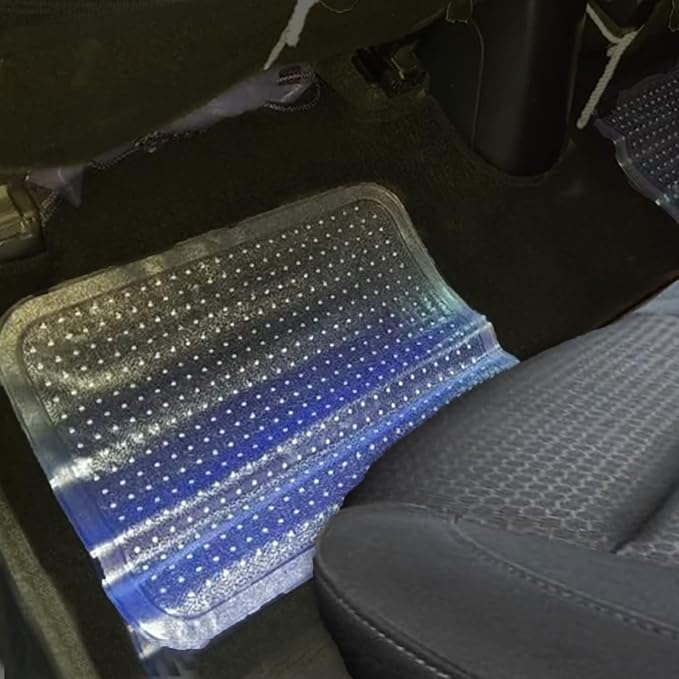 Zento Deals Car Floor Mat - Clear All Weather Floor Mat - Heavy Duty Weather Protection Mats – Universal Fit 4pc Front and Rear – Non Slip Car Van SUV Protection Liner - Image 6