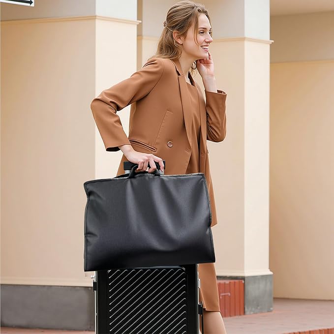 Travel Garment Bag Suits Clothes : 43 Inch 5 Packs Lightweight Breathable Zippered Black Fabric - Clothes Carry Short Men - Wardrobe Carry Coat Jacket Uniform Tuxedo Shirt - Image 2