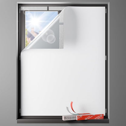 Sumobaby Blackout Curtains Portable 48”x48” No Drill Black Out Window Cover | 100% Blackout Shades with Heat-Resistant Hook&Loop Tapes,Thermal Insulated Window Blinds for Home,Nursery(1 Panel,White) by Sumobaby