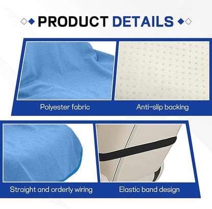 Waterproof Car Towel Seat Cover, Sweating Non Slip Car Seat Cover Protector for Gym Workout, Running, Swimming, Beach and Hiking, Machine Washable, Universal Fit for Front Seats (Light Blue) - Image 3