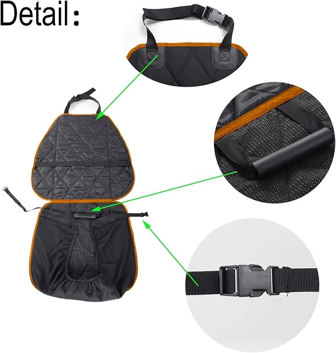 AsFrost Dog Car Seat Cover for Cars SUVs Trucks, Thicked 600D Oxford Heavy Duty Waterproof Front Car Seat Covers for Dogs Durable Nonslip Padded Pet Car Seat Protector with Side Flaps, 2 Pack | Thicked 600D Oxford,Heavy Duty, Waterproof,Durable, Nonsli... - Image 9