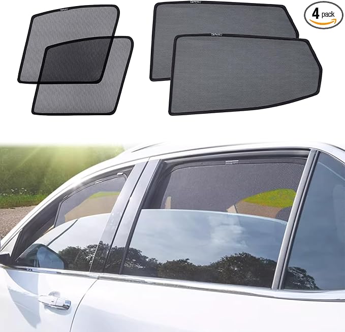 Car Magnetic Sun Protection Curtain 4PCS Suitable for BMW X6 G06 2020 2021 2022 2023 2024 2025 UV Protection, Insect Screen, Rear Passenger Side Window Visor-Black by BoxCheer