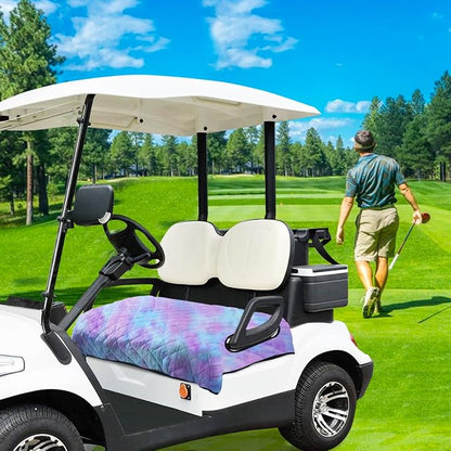 YOKYHOM Golf Cart Seat Covers, Thick Plush & Non-Slip Backing, Blue Purple | Heat & Cold Protection, All-Season Comfort, 51 x 30.5 in, Fits Most 2 & 4 Passenger EZGO, Club Car, Yamaha & Icon Carts - Image 6