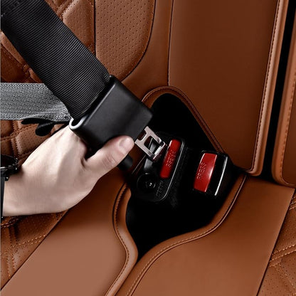 Huidasource Fit for Brown Chevy Silverado/GMC Sierra Rear Seat Covers, Thickened Split Nappa Leather Truck Back Seat Cover 2007-2013&2019-2026 1500, 2020-2026 2500HD 3500HD Crew Cab WT LS LT - Image 8