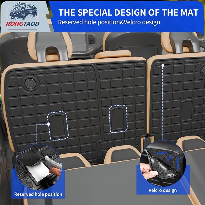 Rongtaod 2nd Row Kick Mats for 2022-2026 Nissan Pathfinder 7&8 Seats | 2nd Row Backrest Mats TPE All Weather Back Seat Cover Protector 2024 Pathfinder Accessories - Image 3