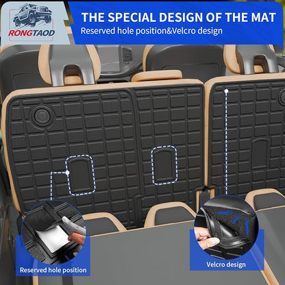 Rongtaod 2nd Row Kick Mats for 2022-2026 Nissan Pathfinder 7&8 Seats | 2nd Row Backrest Mats TPE All Weather Back Seat Cover Protector 2024 Pathfinder Accessories - Image 3