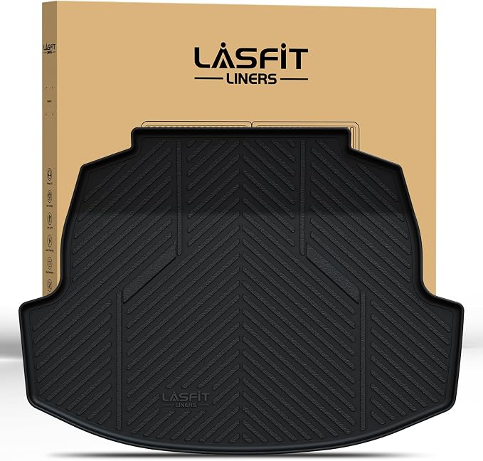 LASFIT Cargo Mats for Toyota Corolla Sedan & Hybrid 2020-2026 | All Weather TPE 3D Custom Fit Cargo Liner, Full Coverage Secure-Fit Trunk Mat, Easy to Wash by LASFIT