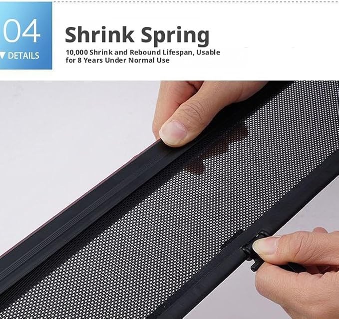 Retractable Car Side Window Sunshade,2026 Auto Static Cling Mesh Shade for UV Protection & Heat Block, Keeps Baby & Pet Safe from Sun Glare,Easy Self-Retracting Roller for Most Cars,Trucks,SUVs(Right - Image 7