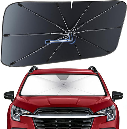 Windshield Sun Shade Umbrella for Subaru Ascent 2020-2026 Front Window | Heat-Reflective Window Shade, Umbrella Sunshade Cover Blocks Heat, Protects Interior, Vehicle-Specific Precision Fit by Fshaanys