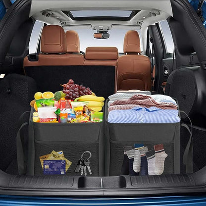 LHZK Standing Extra Large Utility Tote Bag with Metal Wire Frame and the Sides Rinforced, Extra Large Tote Bag with Handle, Reusable Grocery Bags Foldable, Beach Bag, Car Tote (Black) | Metal Wire Frame - Image 6