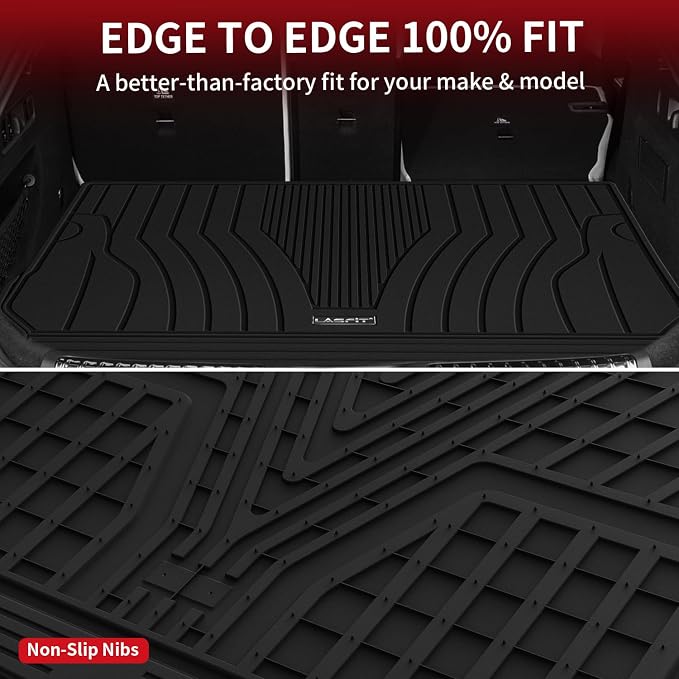 LASFIT Cargo Liner for Mercedes Benz GLC SUV 300/43 AMG 2023-2026 |    & (350e & 63 AMG S E Performance), All Weather TPE Non-Slip Trunk Mat, Black - Image 5