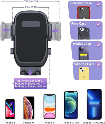 JINKEY Cup Holder Phone Mount, 360°Rotation Gooseneck Car Cup Holder Expander with Cell Phone Holder with Adjustable Base Phone Cup Holder for Car Compatible with iPhone & All Smartphones - Image 7
