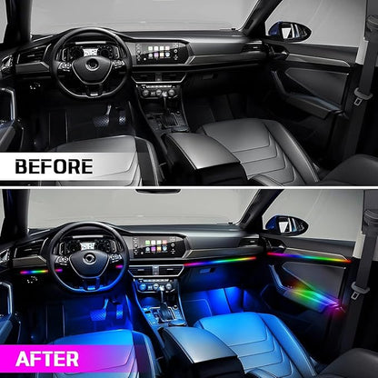 Interior Car LED Strip Lights, Acrylic LED Lights for Car with Dynamic Dreamcolor Chasing, Ambient Lighting Kits Music Sync Wireless APP and Remote Control (4 in 1) - Image 3