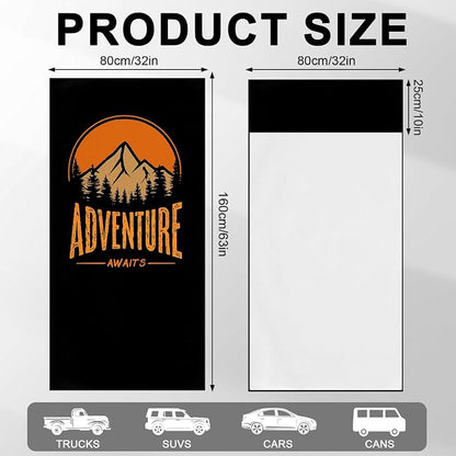 2 Pack Car Towels Seat Cover with Storage Bag, Multifunctional Microfiber Towel for Gym Outdoor Sport Running,Picnic, Beach, Pet Dog Travel,Fits Car SUV Truck (Adventure) - Image 3