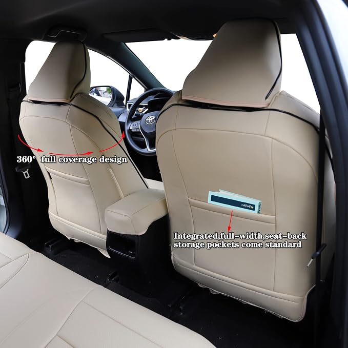 HKZ Customized Special seat Cover for Toyota Corolla (Beige, 2020-2022 Corolla XLE) - Image 4