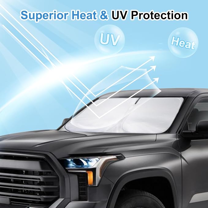 Windshield Sun Shade for Altima 2019 2020 2021 2022-2026 | Foldable, Full covered for windshield, Block UV Rays, Heat Reduction, Easy to install, Keeps Car Cooler - Image 2