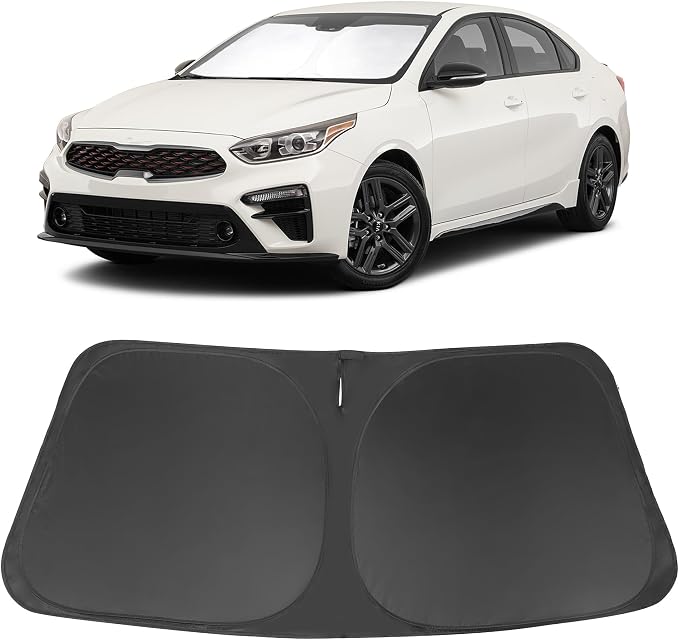 Windshield Sun Shade for 2019-2024 2025 Kia Forte Accessories | Full covered for windshield, Foldable & Durable, Block UV Rays, Reduce Heat, Easy to install, Keep Car Cooler by LHFLIVE