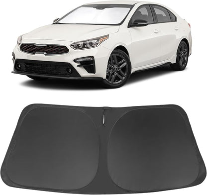 Windshield Sun Shade for 2019-2024 2025 Kia Forte Accessories | Full covered for windshield, Foldable & Durable, Block UV Rays, Reduce Heat, Easy to install, Keep Car Cooler by LHFLIVE