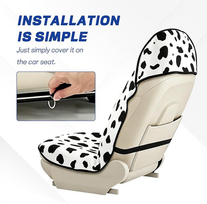 Waterproof Car Towel Seat Cover, Sweating Non Slip Car Seat Cover Protector for Gym Workout, Running, Swimming, Beach and Hiking, Machine Washable, Universal Fit for Front Seats (Cow) - Image 4