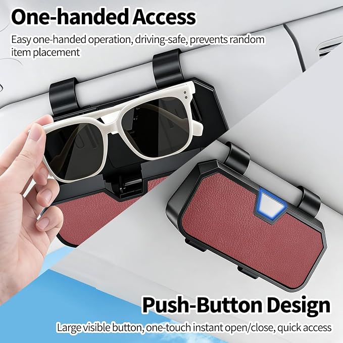 Sunglasses Holder for Car Visor Leather Eyeglasses Organizer Case for BMW X3 X5 X7 X1 3 4 2 5 Series Accessories - Image 4