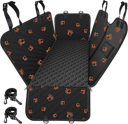 Mancro Dog Car Seat Cover for Back Seat, Waterproof Dog Hammock for Car | 600D Heavy Duty, Scratch-Resistant Back Seat Pet Cover for Dogs with PVE Nonslip Underside, Fits for Sedan, Trucks and SUVs by Mancro