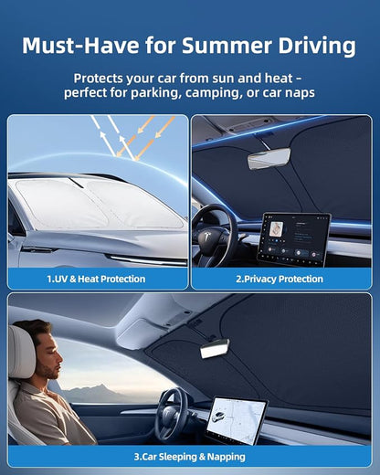 2026 Upgraded Windshield Sun Shade for Toyota Camry 2026 2025 | Custom Fit Front Window Sunshade, 4-Layer Heat Insulation UV Blocking Sun Visor, Keeps Car Cooler - Image 7