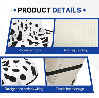 Waterproof Car Towel Seat Cover, Sweating Non Slip Car Seat Cover Protector for Gym Workout, Running, Swimming, Beach and Hiking, Machine Washable, Universal Fit for Front Seats (Cow) - Image 3
