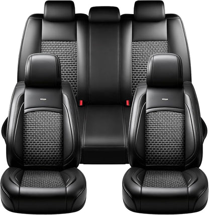 Fit CH-R Car Seat Covers for Toyota CHR 2018-2022, Summer Ice Silk Breathable, Waterproof, All-Weather Automotive Seat Cushion Protector, Airbag Compatible (5 Seats, Black) - Image 9