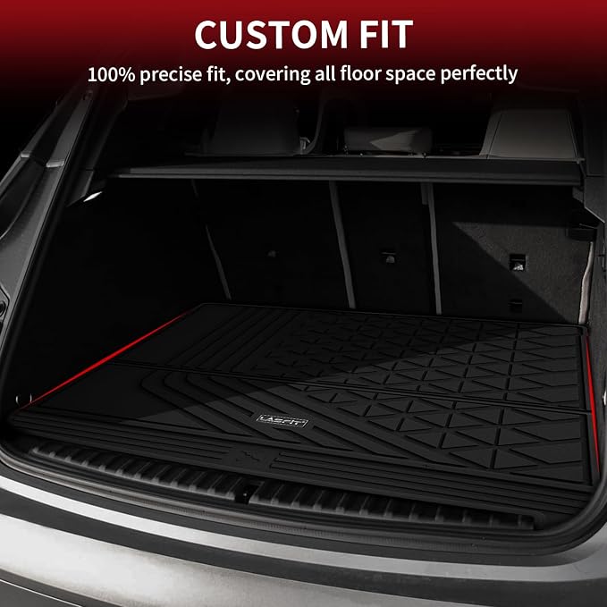 LASFIT Cargo Mat for BMW iX 2022-2026 xDrive45 xDrive50 xDrive60 M60 M70 | All Weather TPE Custom Fit Cargo Trunk Mat Liner Accessories, Black - Image 2
