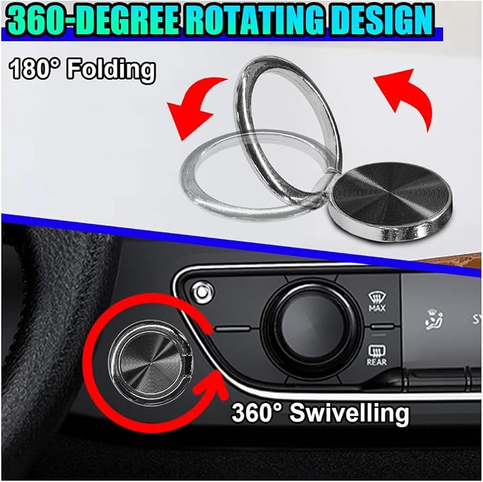 Sunglass Holder for Car Dash, Metal Auto Dashboard Eyeglass Holder Hook, Universal Vehicle Interior Hanger Accessories for Car, Home, Boat, RV, Truck, Office, Phone (Black, 2PCS) - Image 4