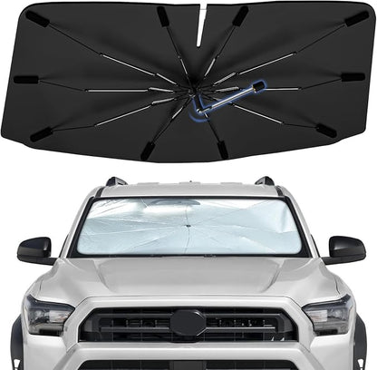 Windshield Sun Shade Umbrella for Toyota 4Runner 2010-2026 Front Window | Foldable Car Sunshade, 360 Rotation Automotive Interior UV Protection for Outdoor Parking, Keep Car Cool by Bocvam