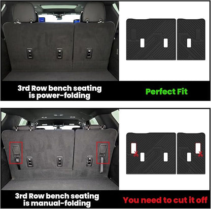 LASFIT Trunk Mat for Chevy Suburban/GMC Yukon XL/Escalade ESV 2021-2026 | Only with 3rd Row Backrest Mat; Only Yukon XL, Not Yukon/Only Escalade ESV, Not Escalade; Edge to Edge Coverage,Easy to Wash - Image 2