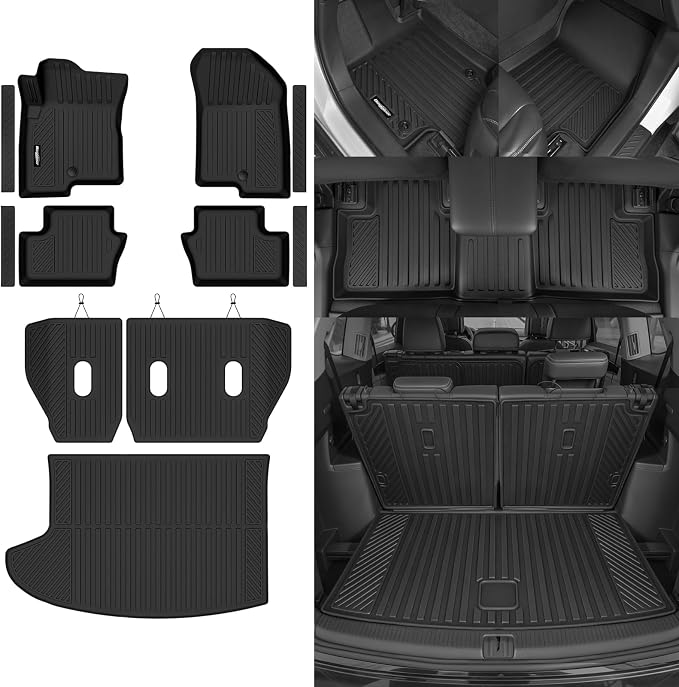 Floor Mats for 2007-2016 Jeep Compass/Patriot Accessories | for 2007-2012 Dodge Caliber Trunk Mat & Backrest Protector & Door Sill Guard All Weather TPE Interior Floor Liners - Image 8