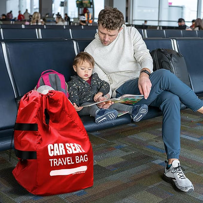 Car Seat Travel Bag for Airplane, Large Car Seat Bags for Air Travel | Large Universal Car Seat Travel Bag, Carseat Storage Bag for Airport, Carseat Cover Travel, Baby Travel Essentials for Flying - Image 7