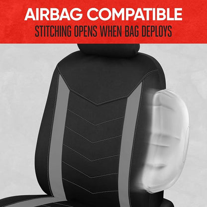 Motor Trend SpillGuard Seat Covers for Cars Trucks SUV – Gray Seat Covers with Waterproof Neoprene Lining, Automotive Car Seat Covers for Front Seats Only, Forros Para Asientos de Carro - Image 7