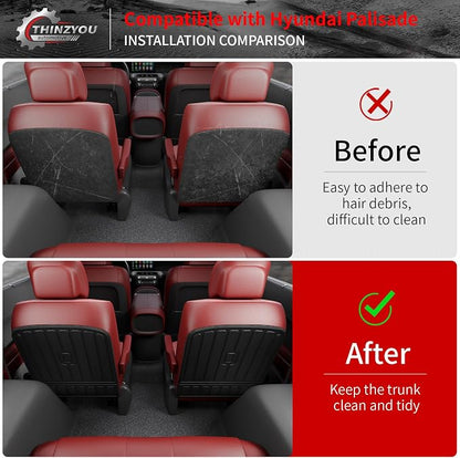 2nd Row Kick Mats for 2026 Hyundai Palisade 7 Seats | 2nd Row Captain Chairs Backrest Mats TPE All Weather Back Seat Cover Protector Palisade Accessories - Image 2