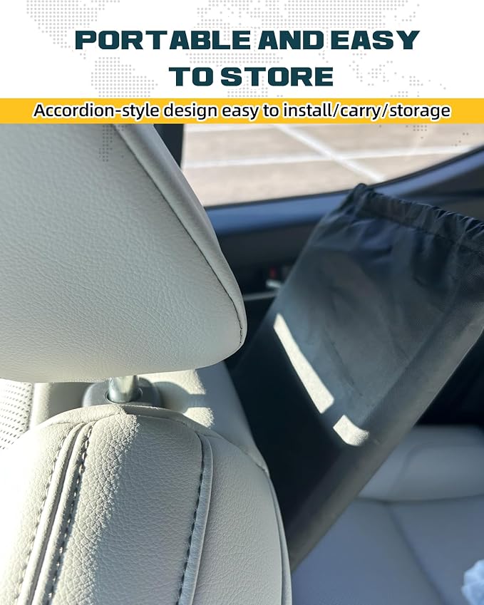 Trumgeta Custom Fit Windshield Sun Shade Fit for Toyota Tacoma 2016-2023, Complete Light & UV Blocking Foldable Sunshade 3rd Gen Tacoma Accessories - Image 8